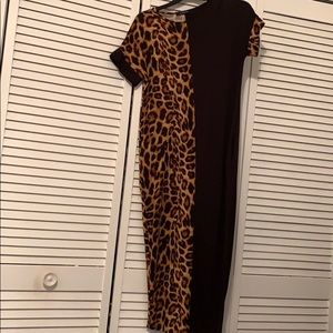 Leopard & Black Dress